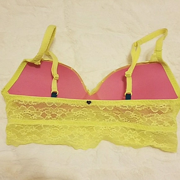 PINK Cutest ever yellow and pink sports bra! - Picture 2 of 4